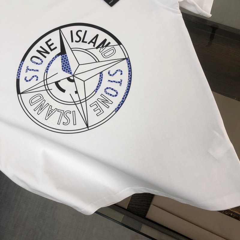 스톤아일랜드 코튼 라운드 넥 반팔 티셔츠 001-215753