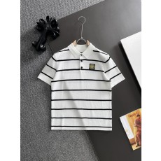스톤아일랜드 파인애플 무늬 니트 칼라 스트라이프 반팔 001-215817