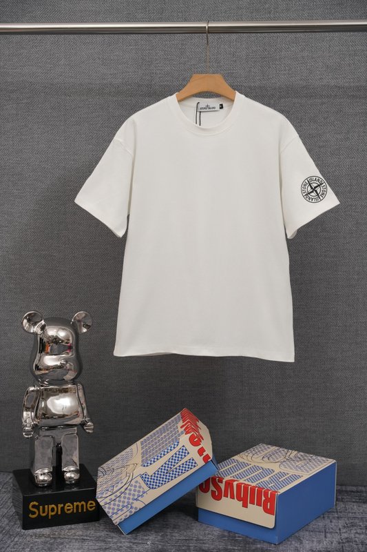 스톤아일랜드 기본형 중량감 순면 반팔 티셔츠 001-215874