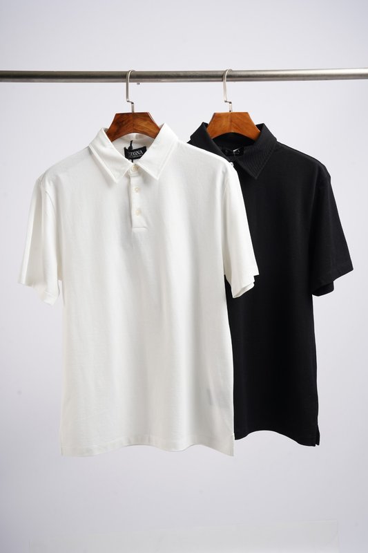 제냐 남성 머서라이즈드 코튼 클래식 반팔 티셔츠 001-215941
