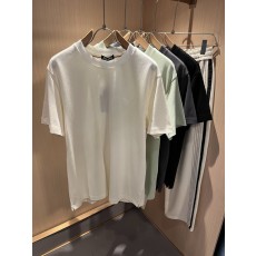 제냐 남성용 봄여름 순면 자수 반팔 티셔츠 001-215947