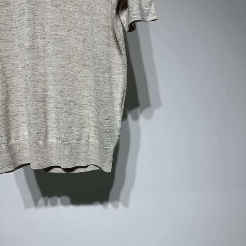 제니아 리넨 코튼 혼방 시걸 칼라 반팔 티셔츠 001-215951