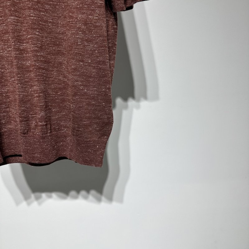 제니아 리넨 코튼 혼방 시걸 칼라 반팔 티셔츠 001-215953