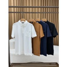 제니아 실크 혼방 폴로 셔츠 반팔 티셔츠 001-215958