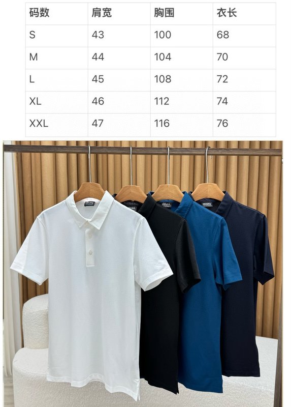 제니아 실크 혼방 반팔 폴로 셔츠 001-215977