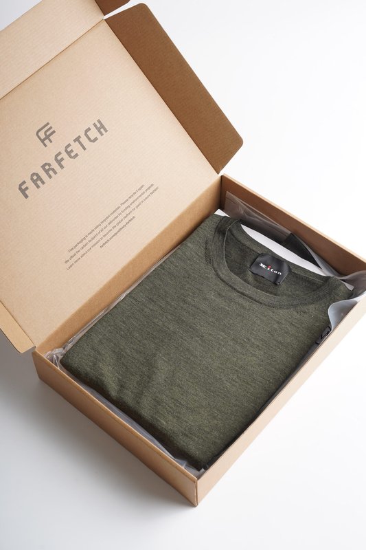Kiton 남성 울 라운드 니트 001-216036