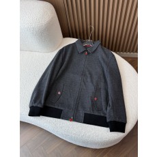 Kiton 가을 겨울 헤링본 텍스처 비즈니스 캐주얼 자 001-216040