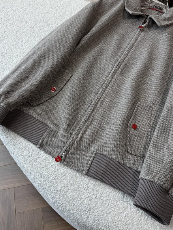 Kiton 가을 겨울 턱도리 헤링본 비즈니스 캐주얼 자 001-216041