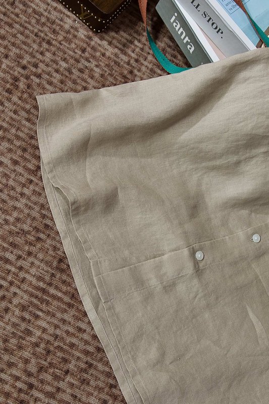Kiton 자수 포인트 리넨 긴팔 셔츠 001-216047