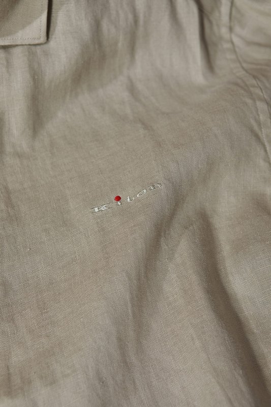 Kiton 자수 포인트 리넨 긴팔 셔츠 001-216047