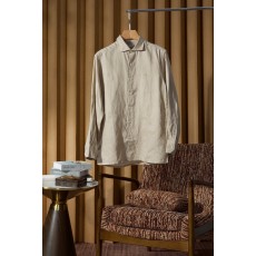 Kiton 자수 포인트 리넨 긴팔 셔츠 001-216047