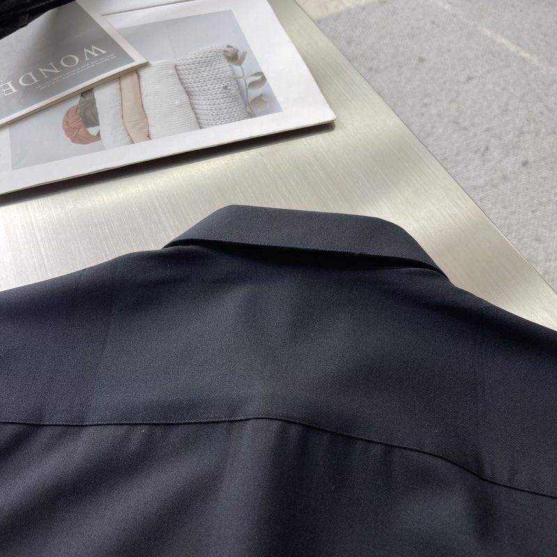 Kiton 남성 텐셀 코튼 칼라 롱슬리브 셔츠 001-216048