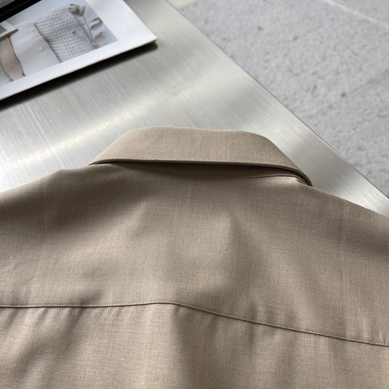 Kiton 남성 텐셀 코튼 라펠 긴팔 셔츠 001-216050