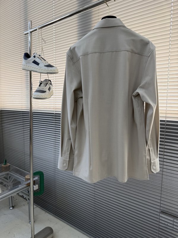 Kiton 남성 텐셀 코튼 라펠 긴팔 셔츠 001-216051