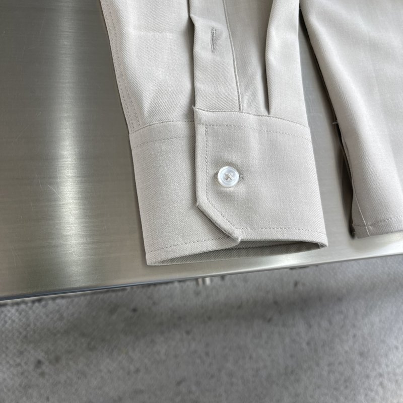 Kiton 남성 텐셀 코튼 라펠 긴팔 셔츠 001-216051