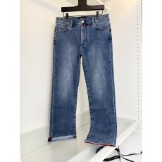 Kiton 남성 블루 워시 스트레이트 진 001-216056