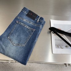 Kiton 가을 겨울 신축성 슬림 스트레이트 진 001-216059
