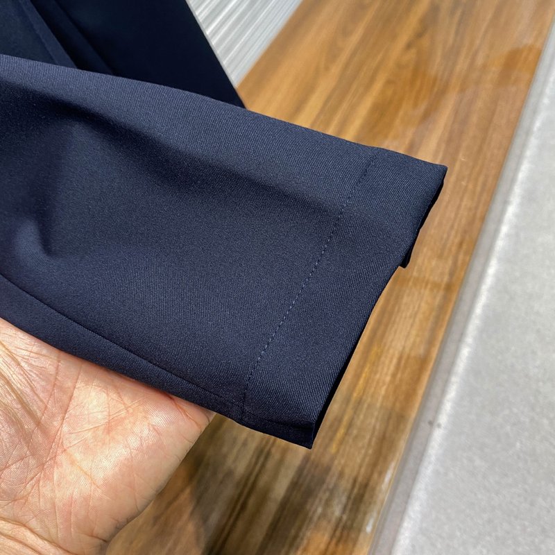 Kiton 남성 네이비 울 혼방 캐주얼 정장 바지 001-216060