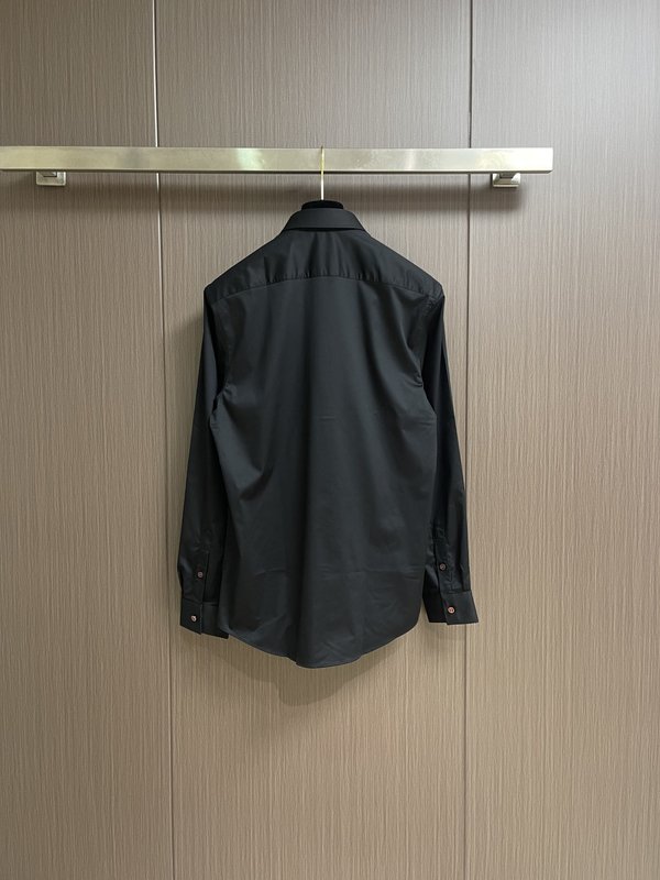 Kiton 남성 솔리드 컬러 긴팔 셔츠 001-216061