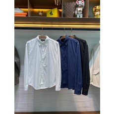 Kiton 고밀도 사면 코튼 라펠 긴팔 셔츠 001-216071