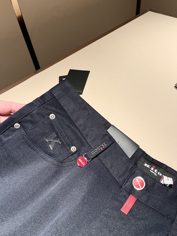 Kiton 남성 프리미엄 슬림 핏 캐주얼 팬츠 001-216073