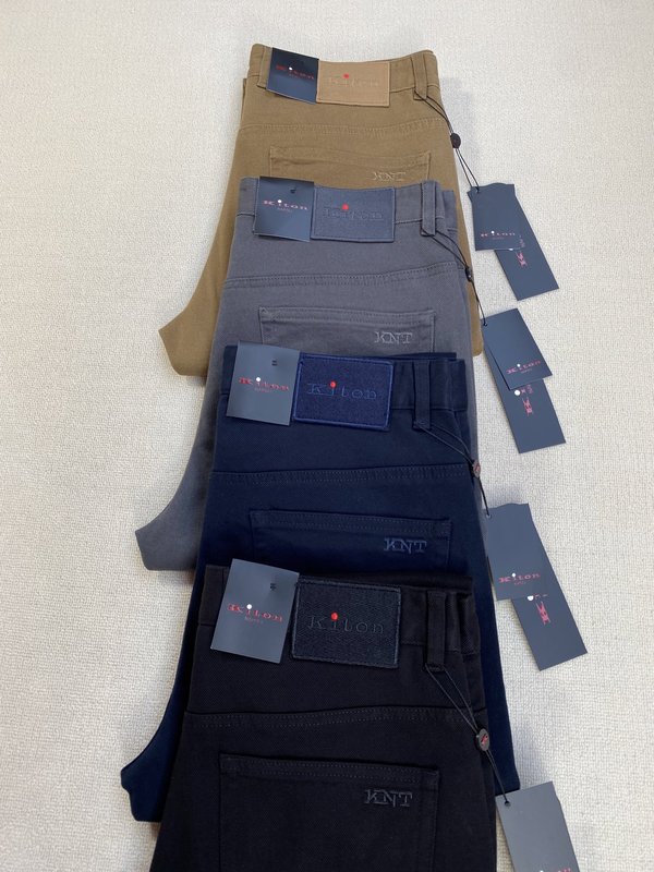 Kiton 남성 비즈니스 캐주얼 치노 팬츠 001-216083