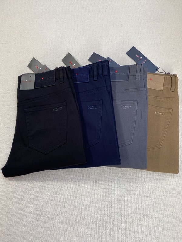 Kiton 남성 비즈니스 캐주얼 치노 팬츠 001-216083