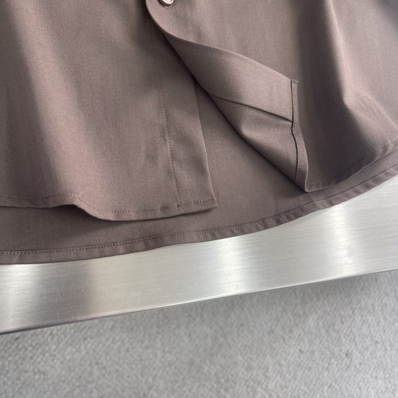 Kiton 남성 면 소재 자수 칼라 긴팔 셔츠 001-216087