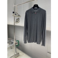 하프 지퍼 칼라 메리노 울 니트 스웨터 001-216094