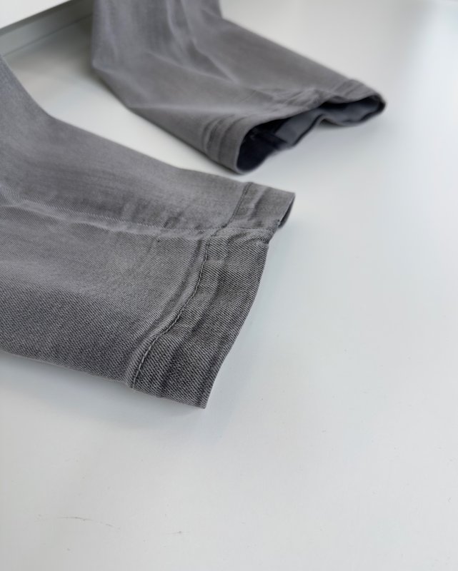 Kiton 남성 그레이 워싱 슬림 진 001-216096