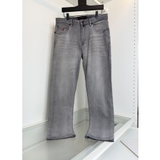 Kiton 남성 그레이 워싱 슬림 진 001-216096