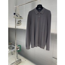 Kiton 3 단 버튼 칼라 니트 긴팔 스웨터 001-216099