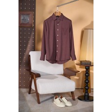Kiton 울 천사격 긴팔 셔츠 001-216115