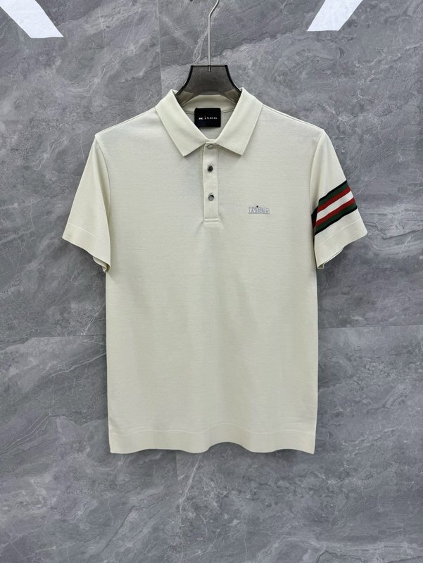 Kiton 남성 비즈니스 니트 폴로 셔츠 001-216118