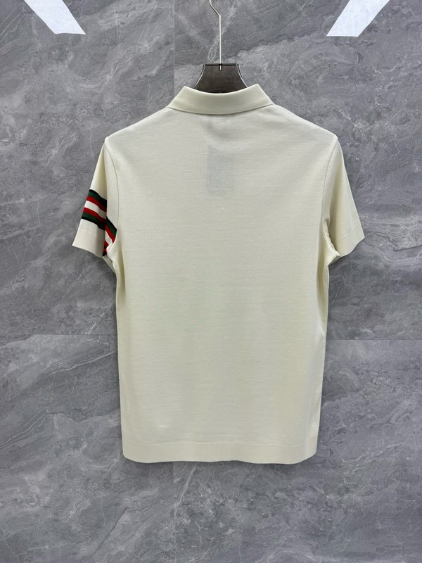 Kiton 남성 비즈니스 니트 폴로 셔츠 001-216118