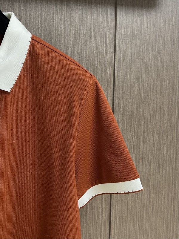 Kiton 남성 하프 지퍼 니트 폴로 셔츠 001-216122