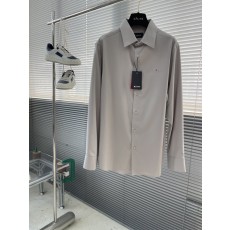 Kiton 남성 면 소재 자수 칼라 긴팔 셔츠 001-216121