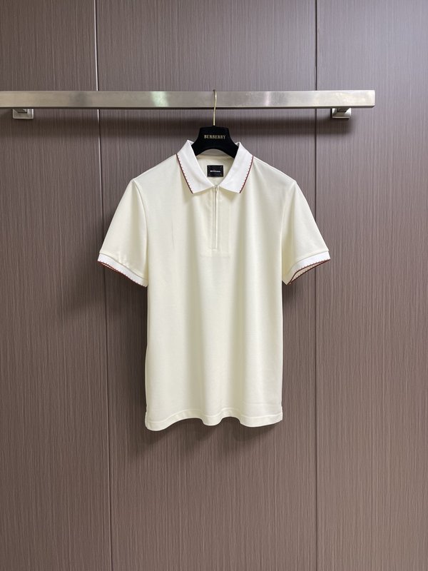 Kiton 남성 하프 지퍼 니트 반팔 폴로 셔츠 001-216133