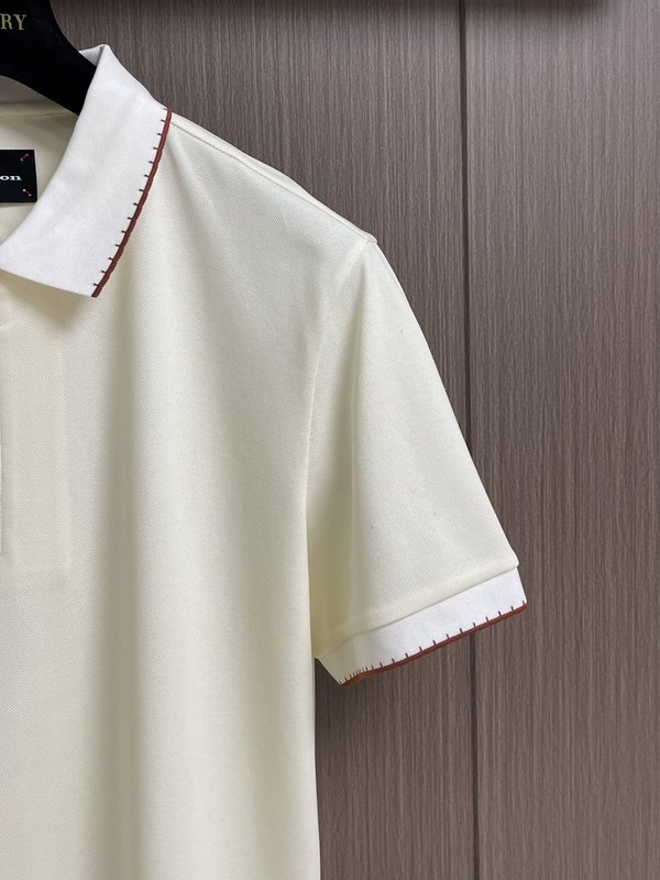 Kiton 남성 하프 지퍼 니트 반팔 폴로 셔츠 001-216133