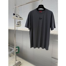 남성 광택 면 라운드 티셔츠 001-216135