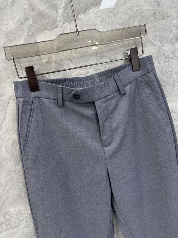Kiton 남성 자수 로고 심플 캐주얼 정장 바지 001-216142