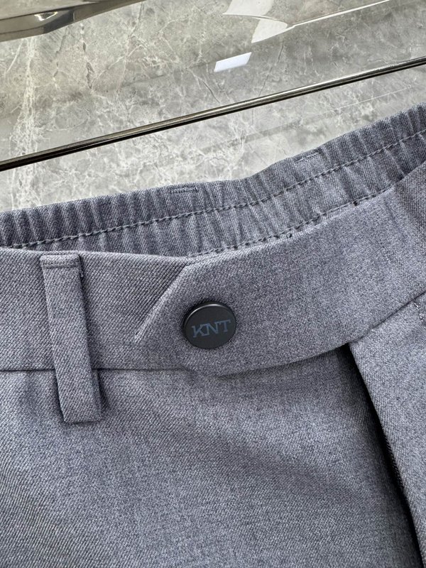 Kiton 남성 자수 로고 심플 캐주얼 정장 바지 001-216142
