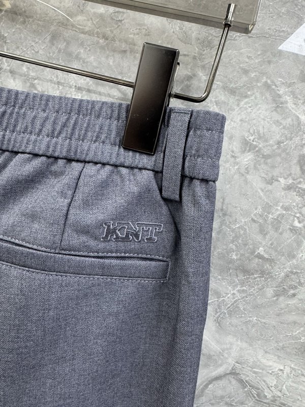 Kiton 남성 자수 로고 심플 캐주얼 정장 바지 001-216142
