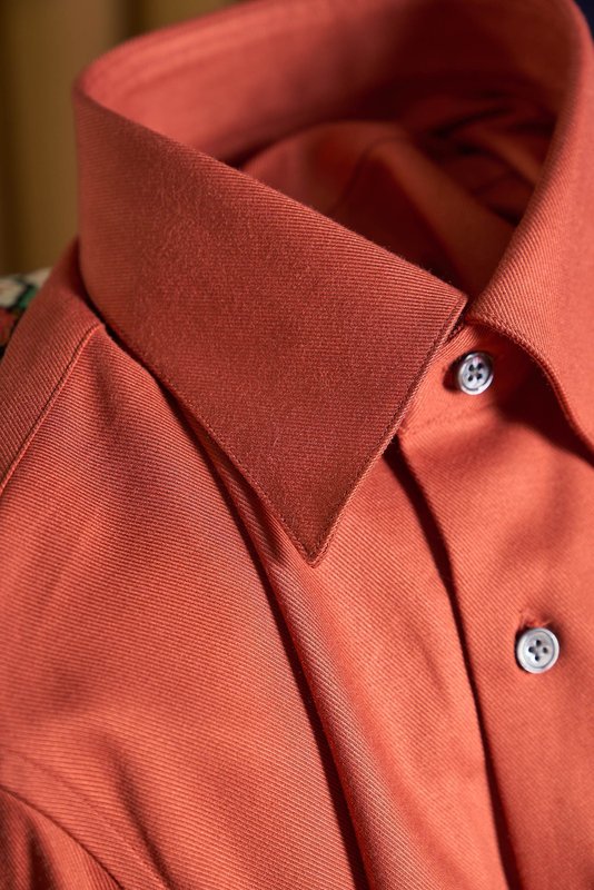 Kiton 울 혼방 남성 비즈니스 셔츠 001-216149