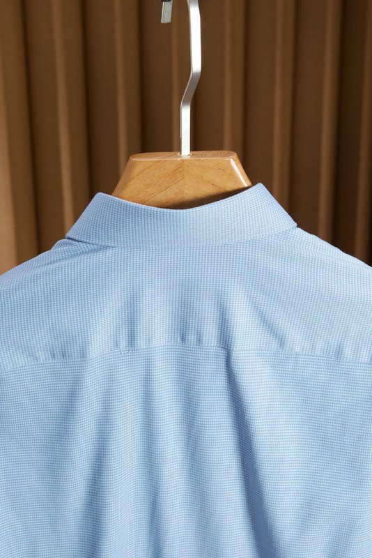 Kiton 울 천사격 긴팔 셔츠 남성용 001-216153