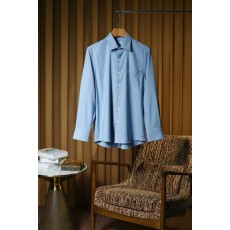 Kiton 울 천사격 긴팔 셔츠 남성용 001-216153