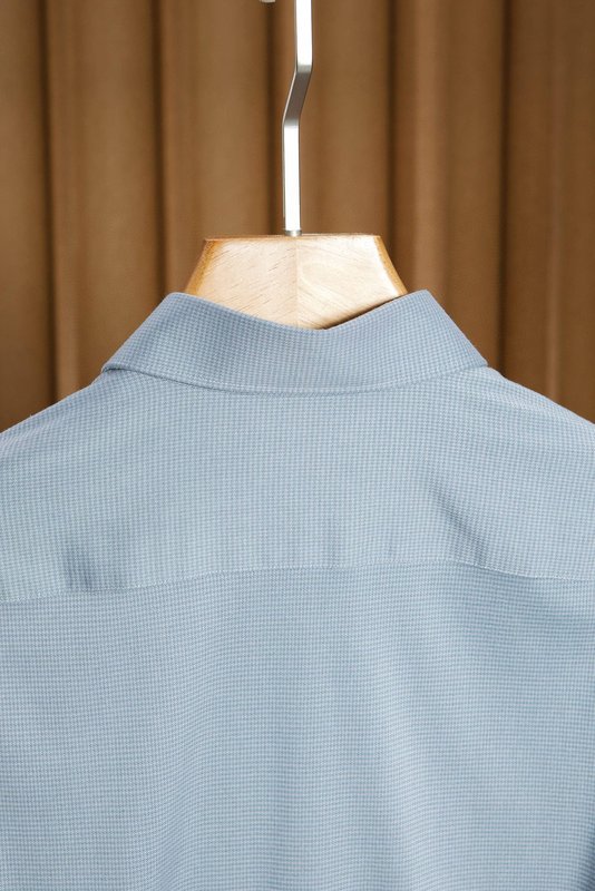 Kiton 울 천사격 긴팔 셔츠 남성용 001-216155