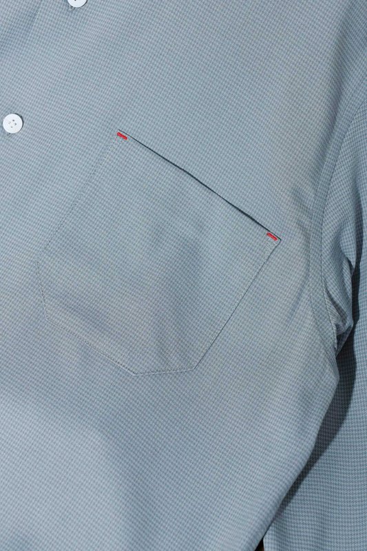 Kiton 울 천사격 긴팔 셔츠 남성용 001-216155