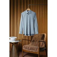 Kiton 울 천사격 긴팔 셔츠 남성용 001-216155