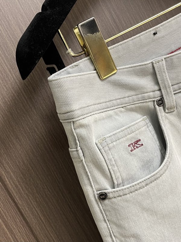 Kiton 남성 스트레이트 진 001-216157